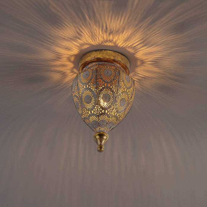 QAZQA Plafondlamp mowgli - Goud|messing - Oosters - D 190mm