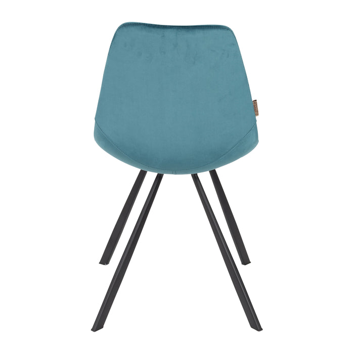 Dutchbone Franky Eetkamerstoel Velvet - Petrol