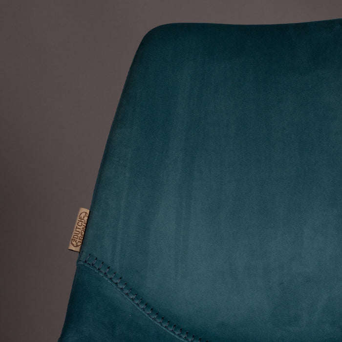 Dutchbone Franky Eetkamerstoel Velvet - Petrol