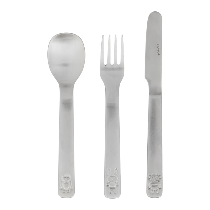 OYOY We Love Animals Kinderbestek - Staal