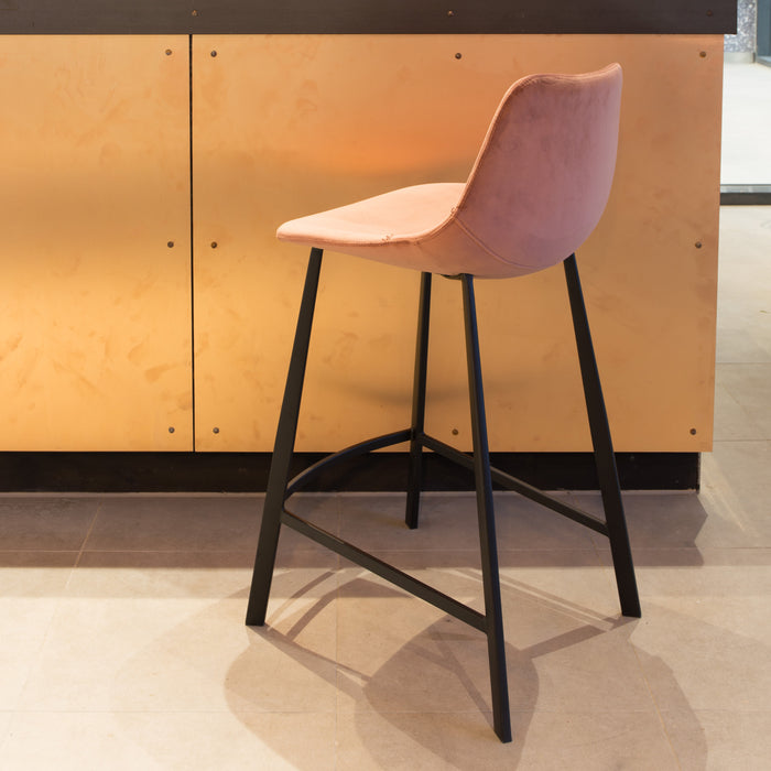 Dutchbone Franky Velvet Barkruk