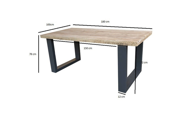 Wood4you - Eettafel New England - Industrial Wood - Hout