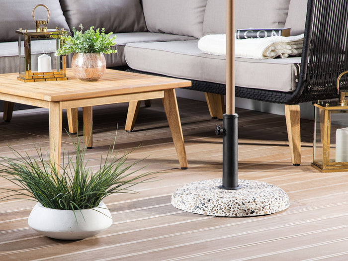 Beliani - CEVO - Parasolvoet - Wit - Beton