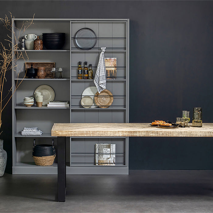 WOOOD Tablo Eettafel Visgraat - 180 x 90 cm - Bruin