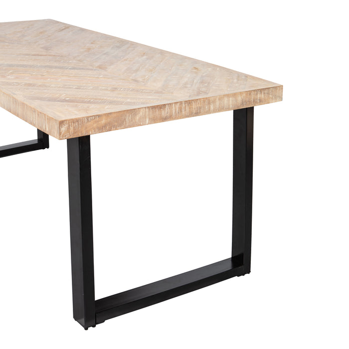 WOOOD Tablo Eettafel Visgraat - 180 x 90 cm - Bruin