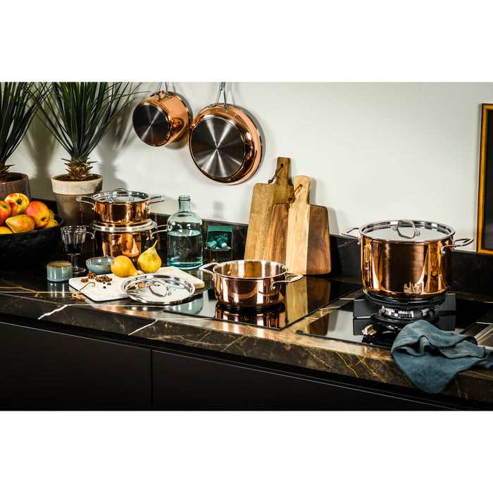 DUCQ hoge kookpan koper Ø20cm (ook inductie)