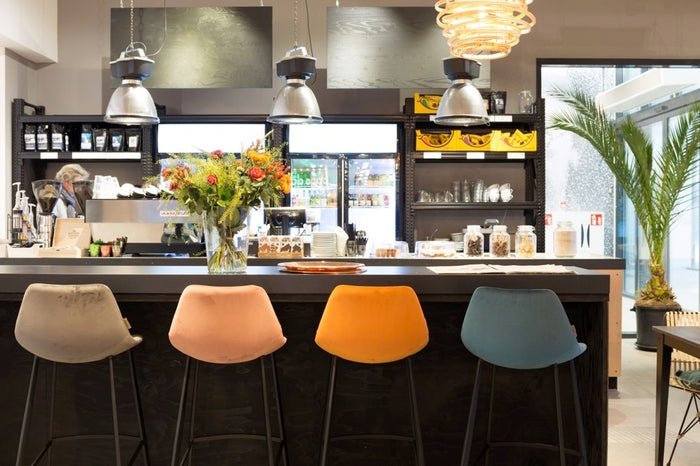 Dutchbone Franky Velvet Barkruk