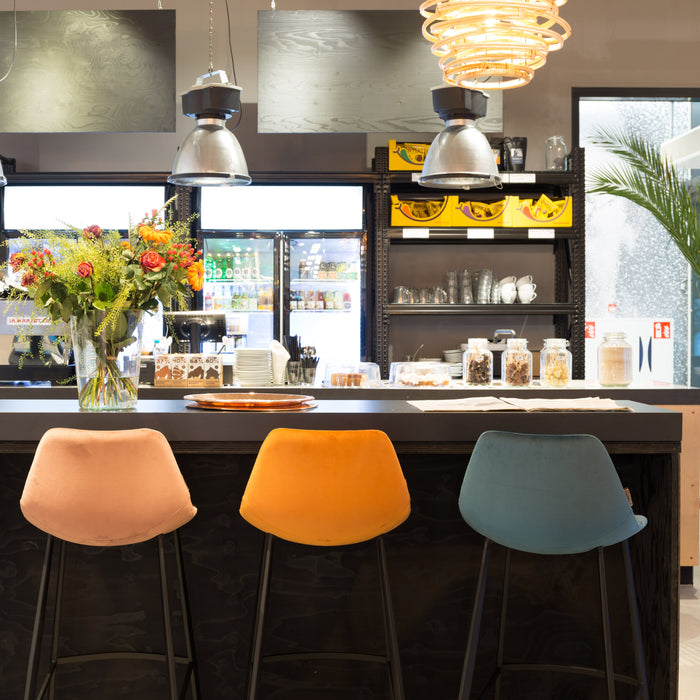 Dutchbone Franky Velvet Barkruk