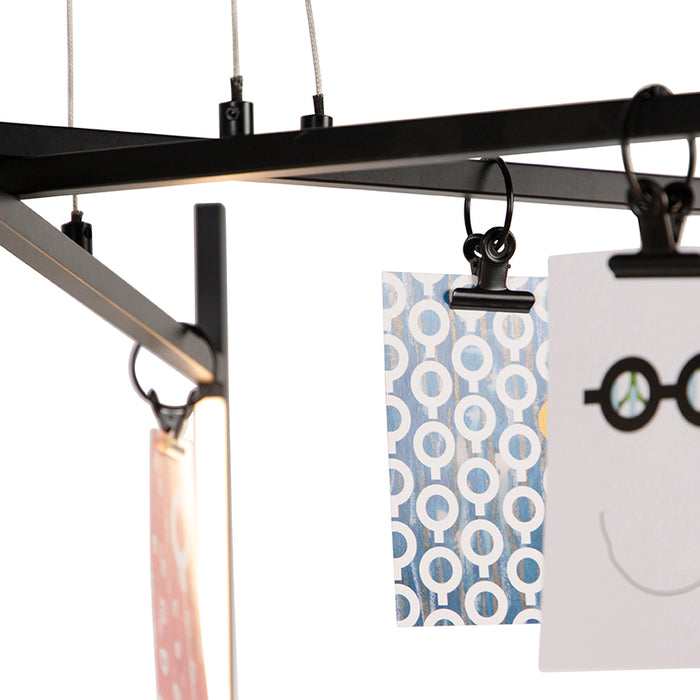 QAZQA LED Hanglamp kroon - Zwart - Design - D 89cm