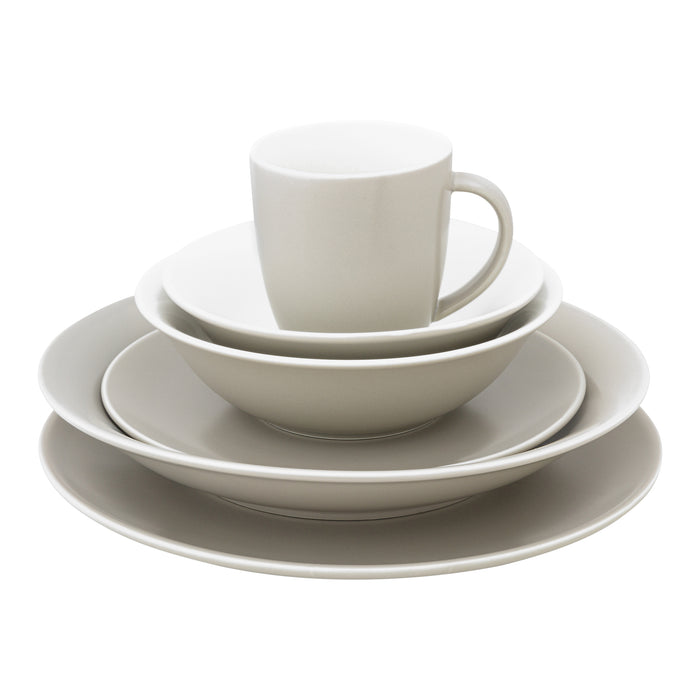 vtwonen Raw Matt Flax Serviesset 36-delig - Sand