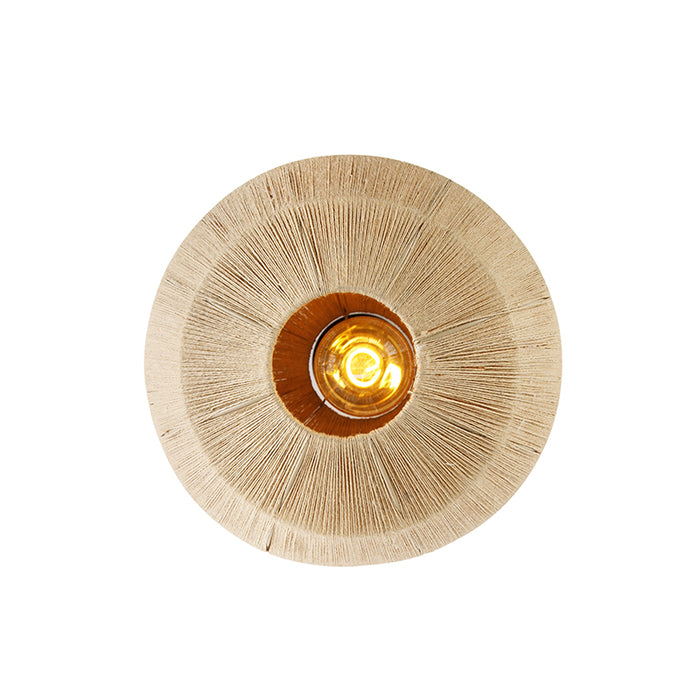 QAZQA Oosterse plafondlamp zwart met touw - Riki