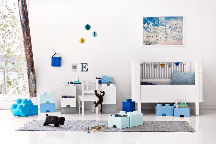 LEGO - Opberglade Brick 4, Aquablauw - LEGO