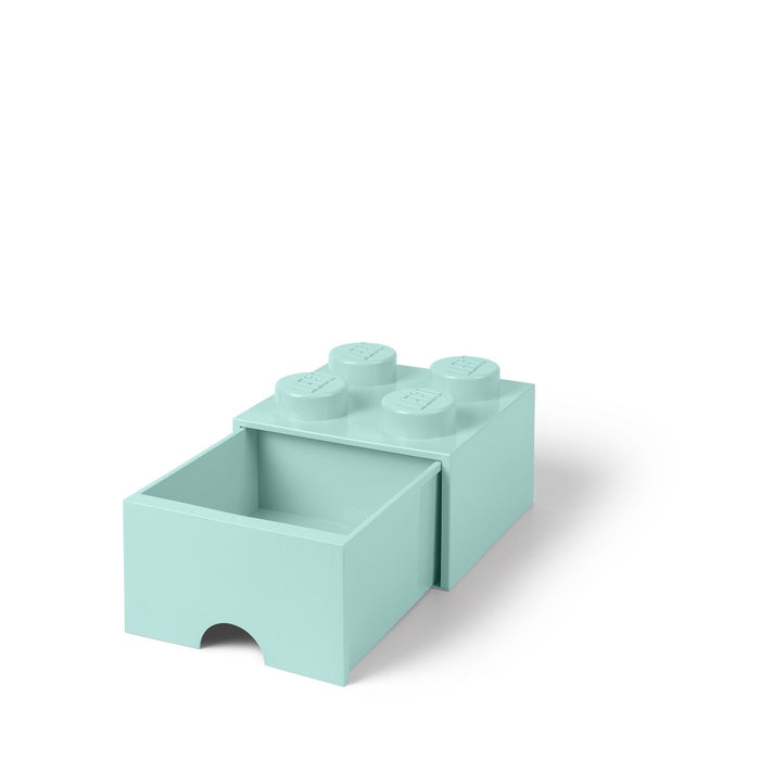 LEGO - Opberglade Brick 4, Aquablauw - LEGO