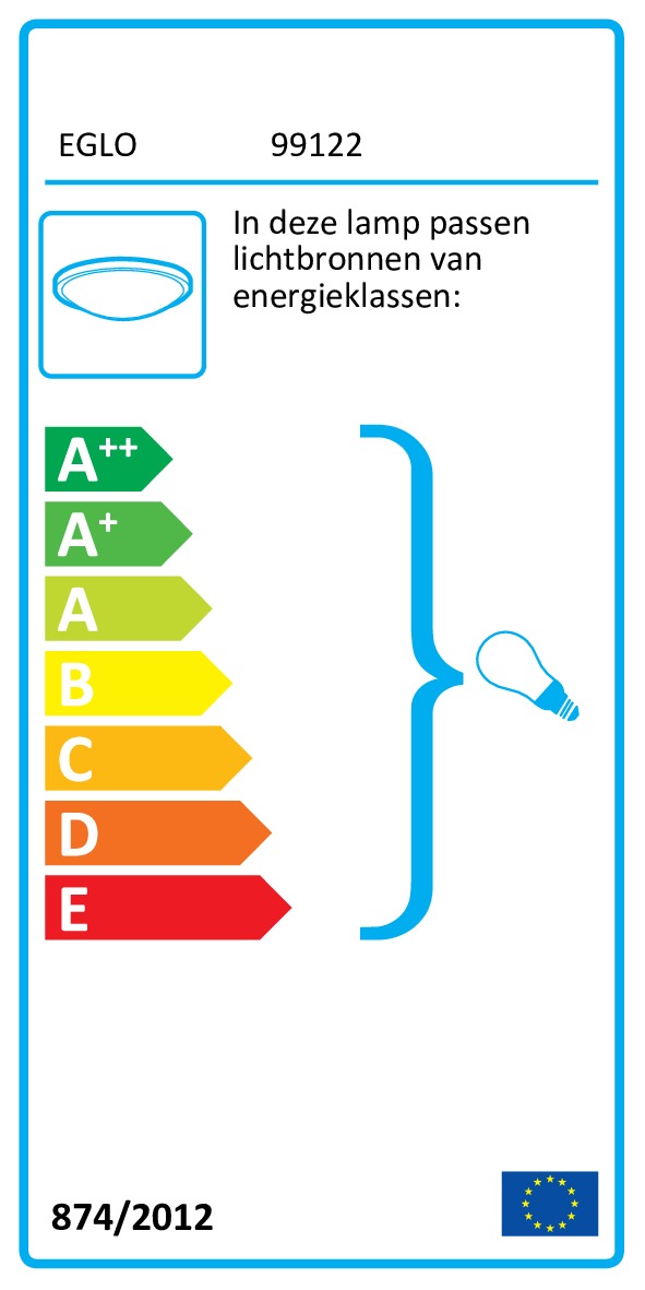 EGLO Amezola Wandlamp / Plafondlamp
