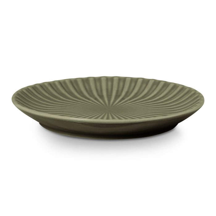 vtwonen Relievo Bord Ø 12 cm - Donkergroen