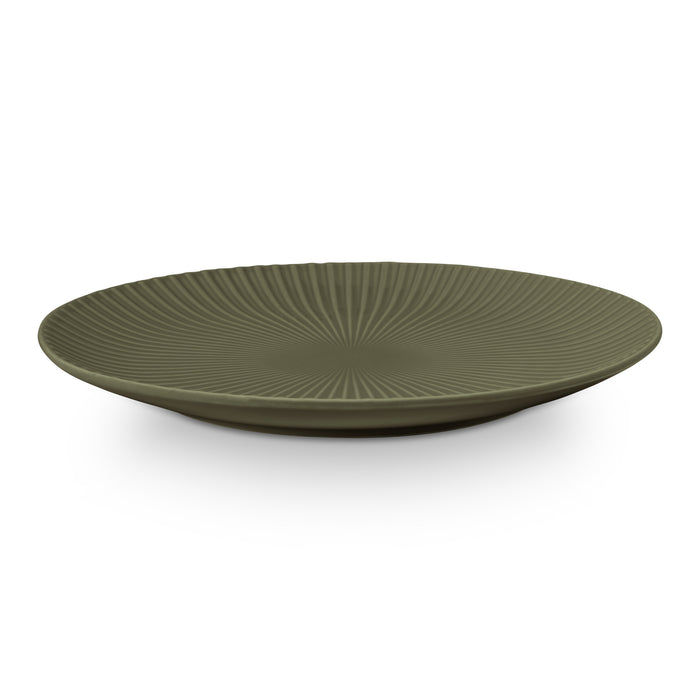 vtwonen Relievo Bord Ø 25,5 cm - Donkergroen
