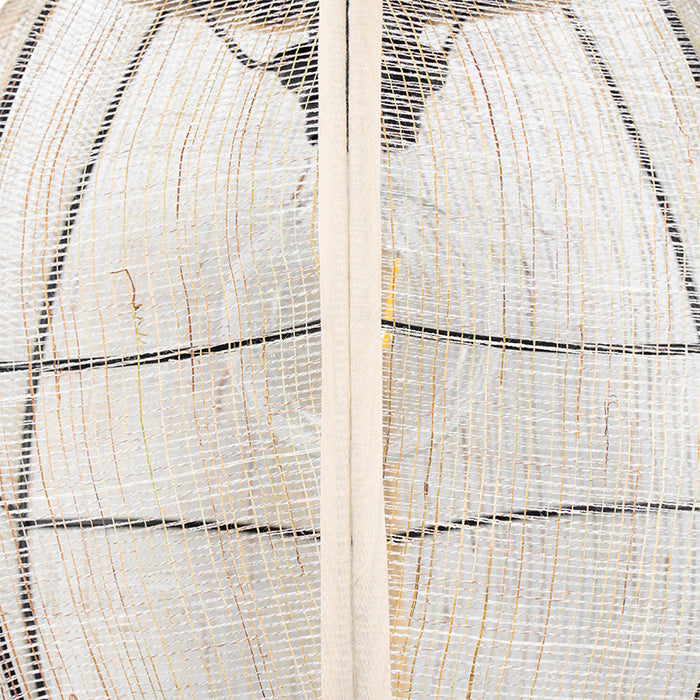 QAZQA Oosterse hanglamp bruin stof 35 cm - Rob