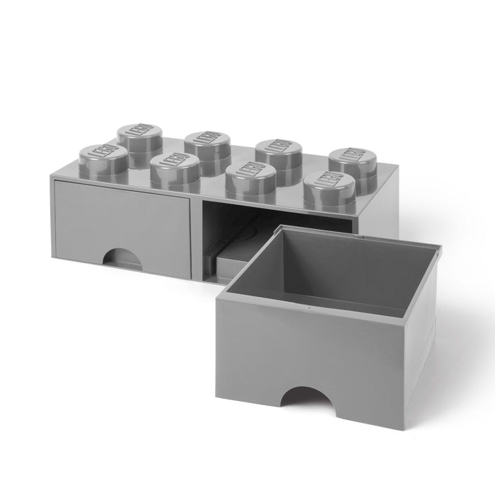 LEGO® Brick 8 Opbergbox Met Lade - Grijs