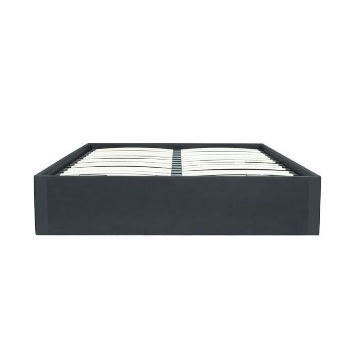 Cstore Platformbed met opbergbox om te slapen 140 x 190 cm PU zwart