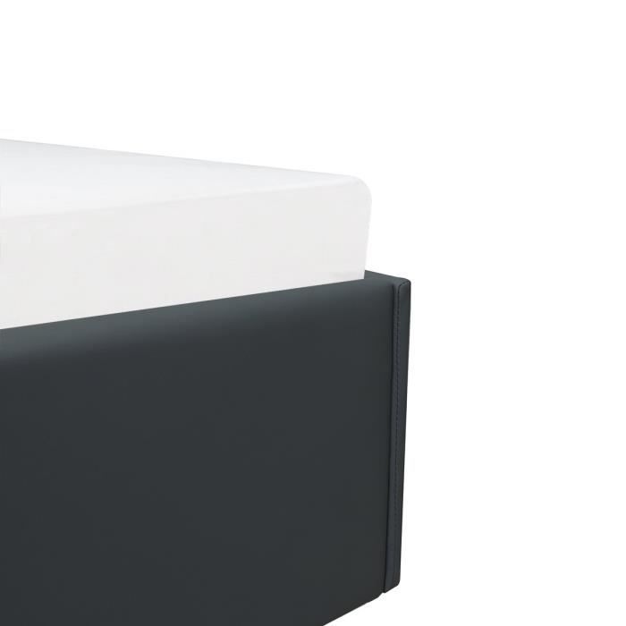 Cstore Platformbed met opbergbox om te slapen 140 x 190 cm PU zwart