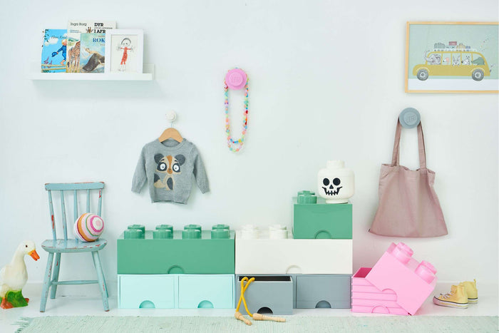 LEGO - Opberglade Brick 8, Aquablauw - LEGO