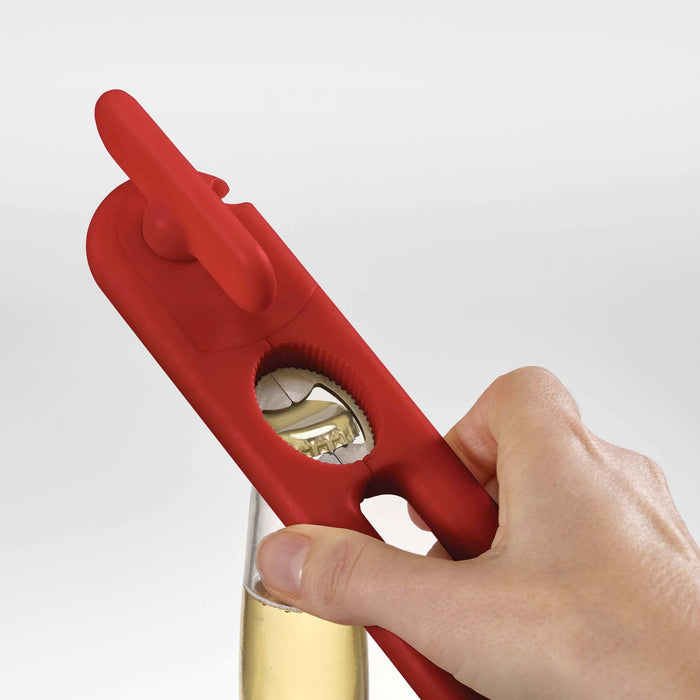 Multifunctionele Blikopener - 4-in-1 functie - Rood - Joseph Joseph |