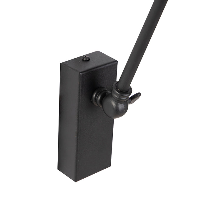 QAZQA Design wandlamp zwart verstelbaar - Luna