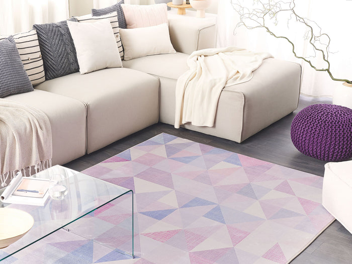 Beliani-KARTEPE-Laagpolig vloerkleed-Multicolor-160 x 230 cm-Polyester