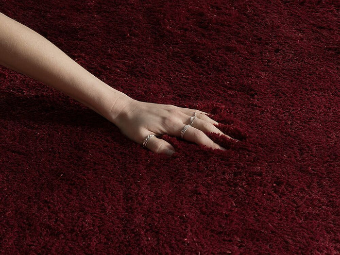 Beliani - EVREN - Shaggy vloerkleed - Rood - 200 x 300 cm - Polyester