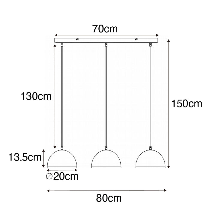 QAZQA Oosterse hanglamp wit met rotan 3-lichts - Magna Rotan