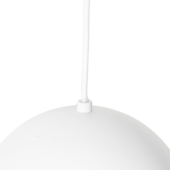 QAZQA Oosterse hanglamp wit met rotan 3-lichts - Magna Rotan