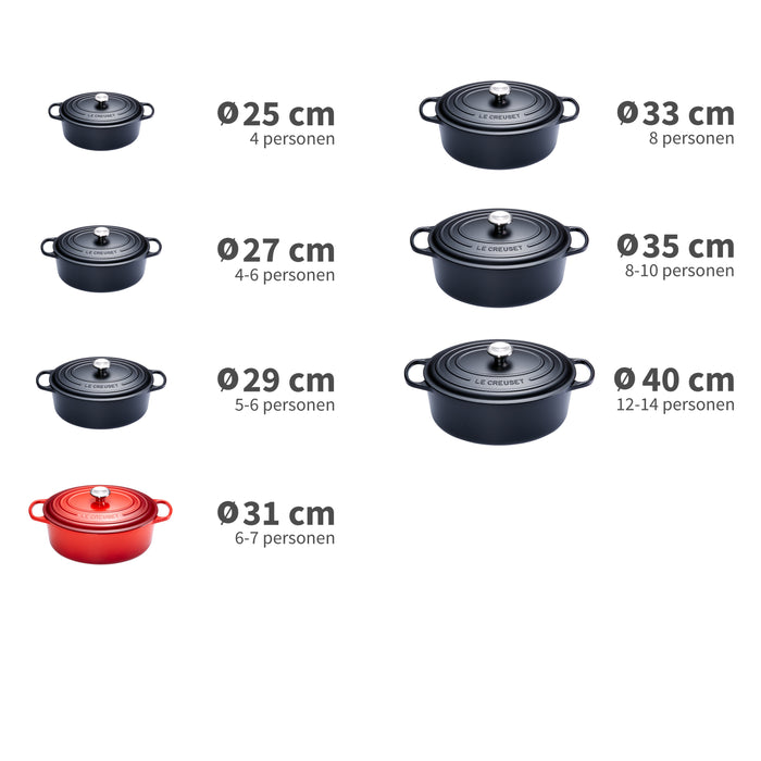 Le Creuset Signature Braadpan Ø 31 cm - Rood