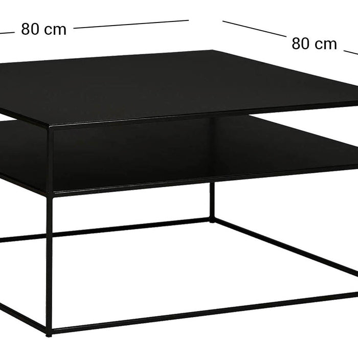 Goossens Salontafel Saar in Poedercoating zwart