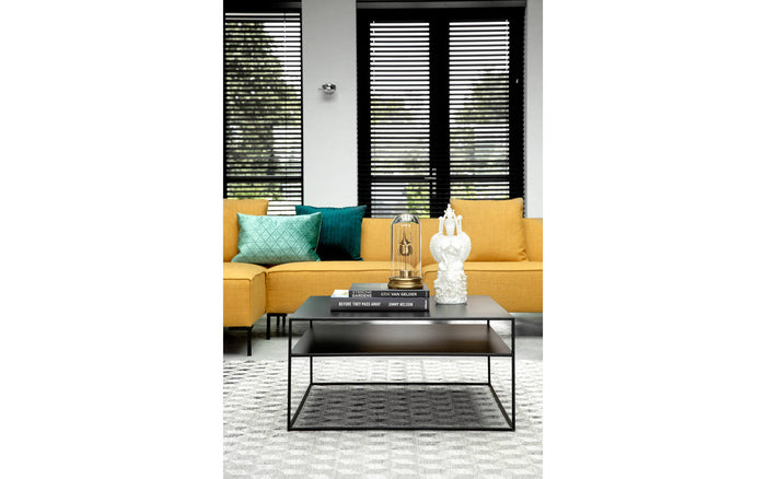 Goossens Salontafel Saar in Poedercoating zwart