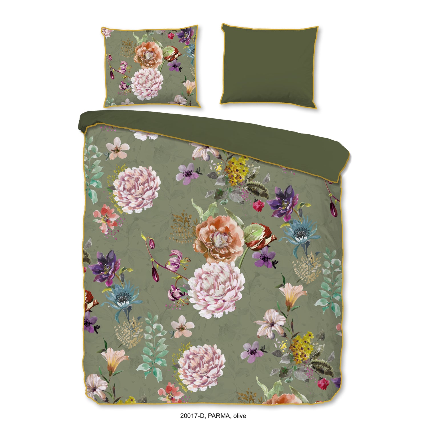 Descano Organic Parma Dekbedovertrek 140 x 220 cm - Olijfgroen
