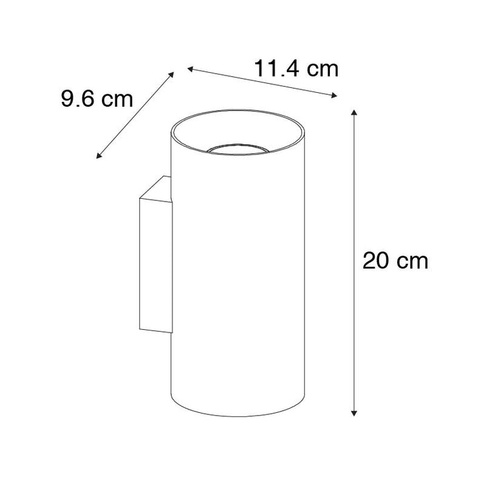 QAZQA Design wandlamp zwart met goud - Sab