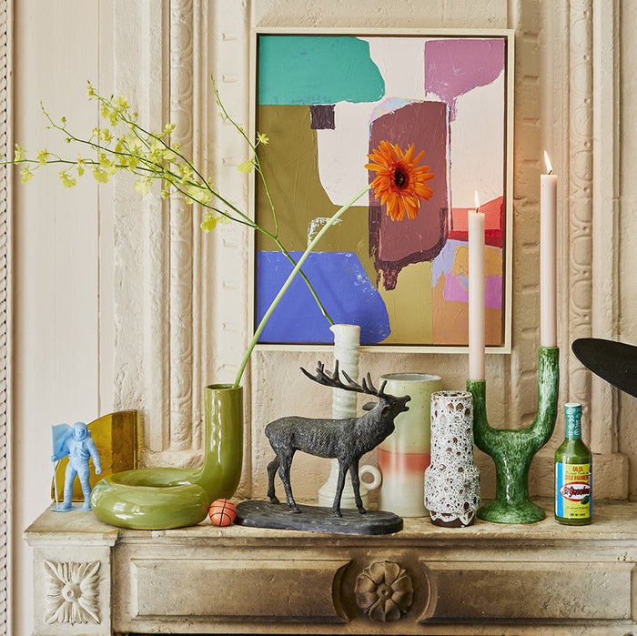 HKliving HK Objects Vaas - Glossy Olive