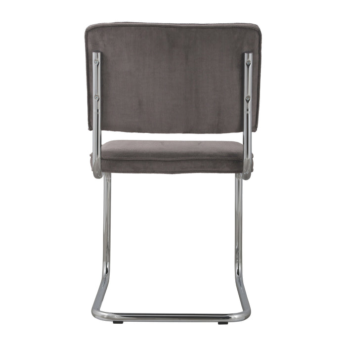 Zuiver Ridge Eetkamerstoel - Ribstof - Grijs