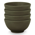 vtwonen Relievo Schaal Ø 15,5 cm - Set van 4 - Donkergroen