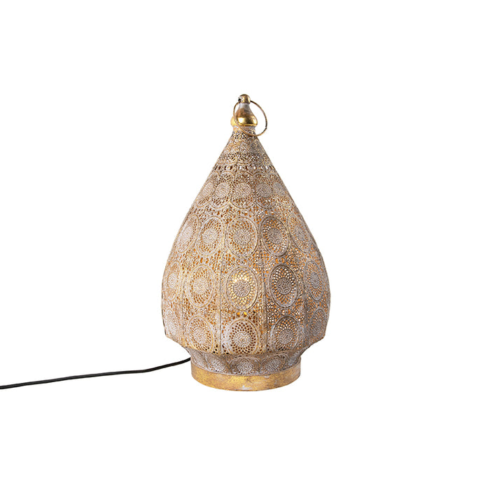 QAZQA Tafellamp mowgli - Goud|messing - Oosters - D 280mm