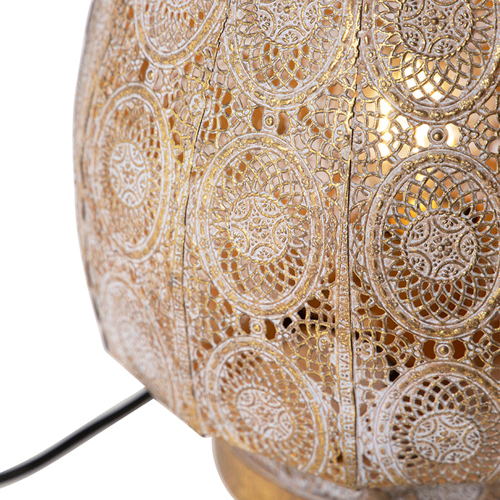 QAZQA Tafellamp mowgli - Goud|messing - Oosters - D 280mm