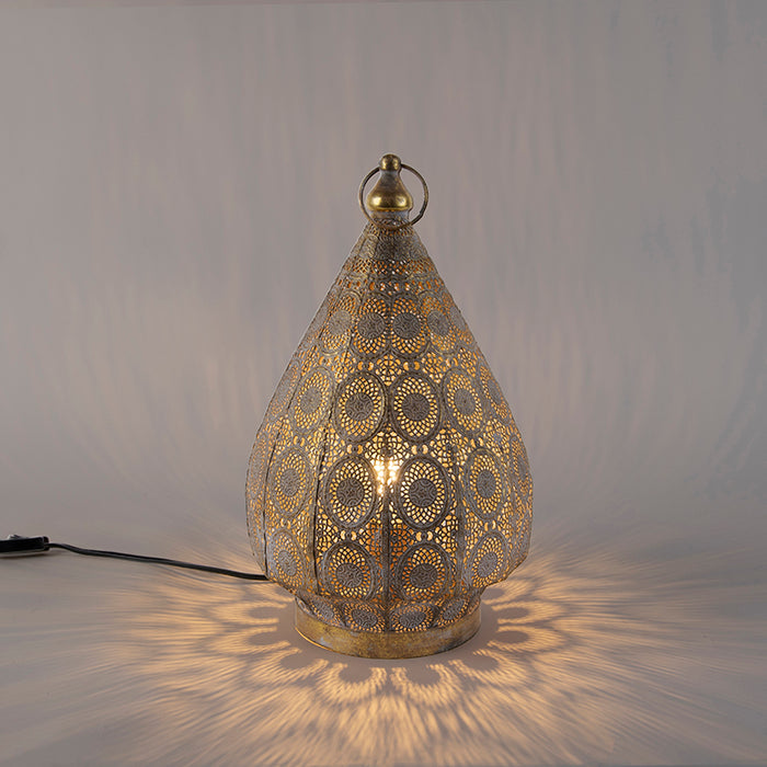 QAZQA Tafellamp mowgli - Goud|messing - Oosters - D 280mm