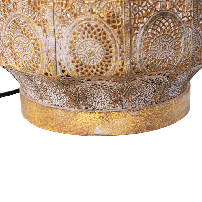 QAZQA Tafellamp mowgli - Goud|messing - Oosters - D 280mm