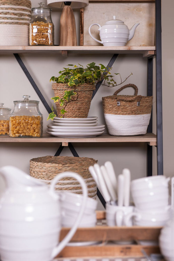 Clayre & Eef Theepot  1000 ml Wit Keramiek Rond Theekan