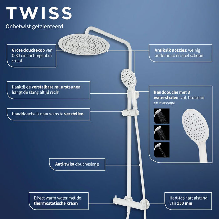 Tiger Twiss Regendoucheset - Wit