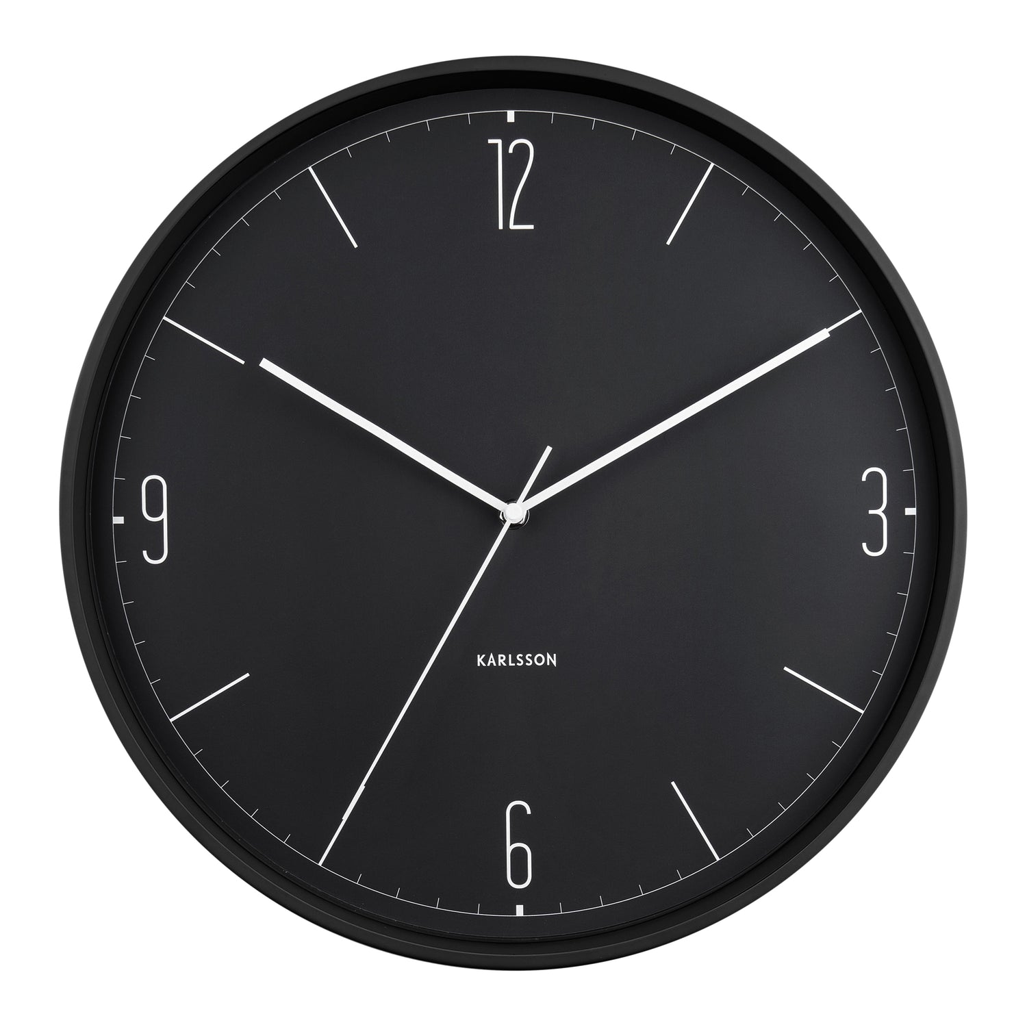 Karlsson Numbers & Lines Iron Wandklok - Zwart