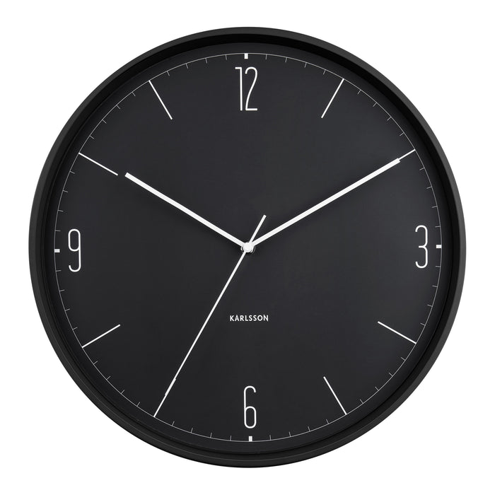 Karlsson Numbers & Lines Iron Wandklok - Zwart