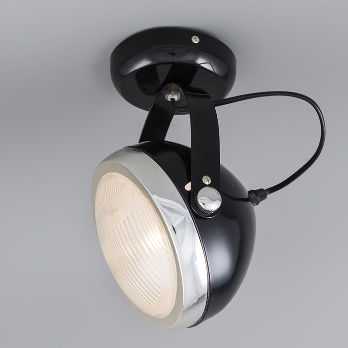 QAZQA Set van 4 wand- en plafondspots zwart verstelbaar - Biker 1