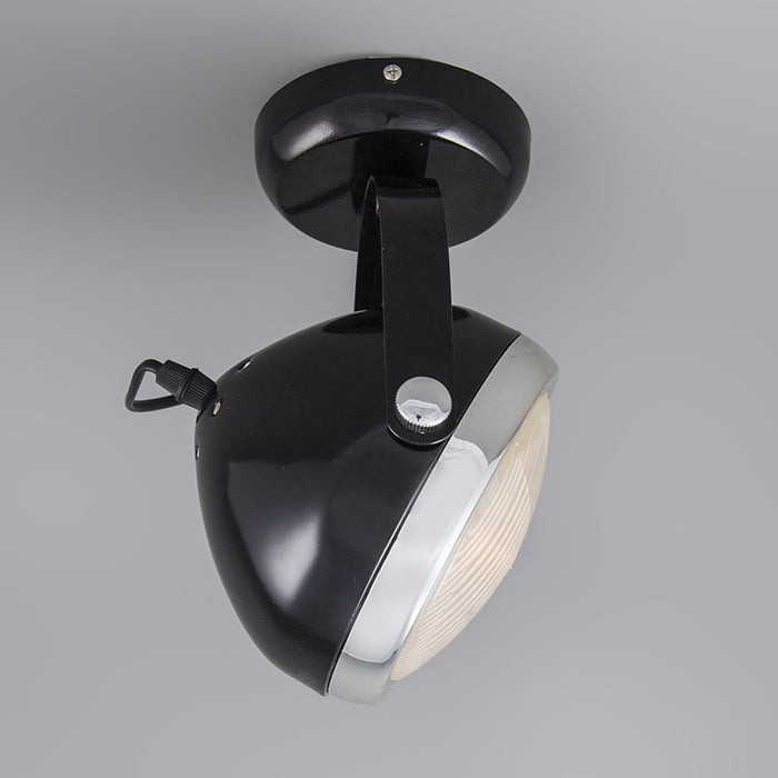 QAZQA Set van 4 wand- en plafondspots zwart verstelbaar - Biker 1