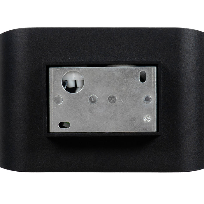 QAZQA Moderne wandlamp zwart met gouden binnenkant ovaal - Alone